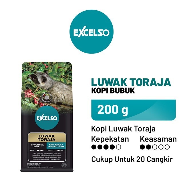 

EXCELSO Luwak Toraja - Bubuk Kopi 200 gr