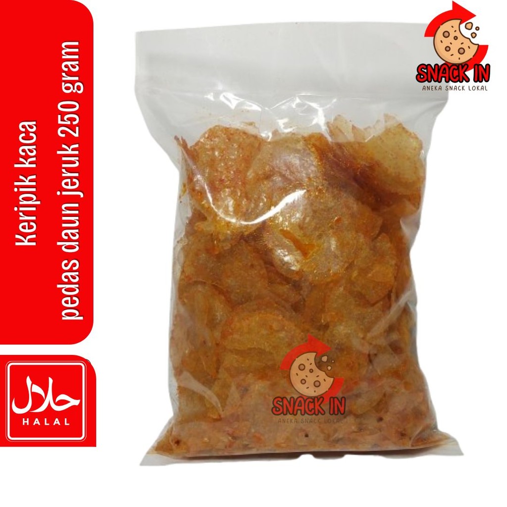

Keripik kaca pedas daun jeruk 250 gram