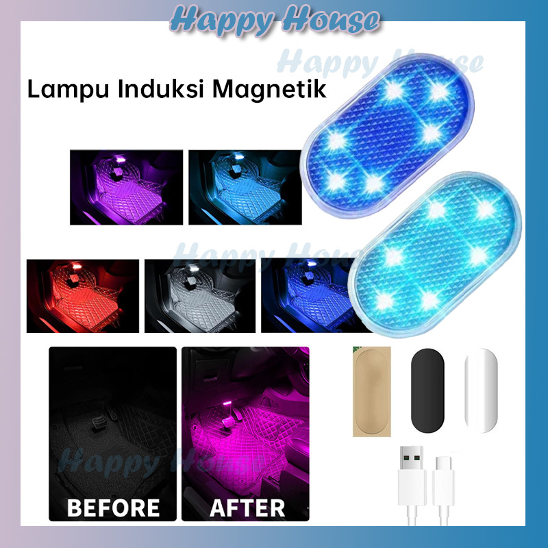 Interior Mobil Mini Lampu Sentuh Lampu Ambient Auto Atap Langit-langit Lampu Baca LED
