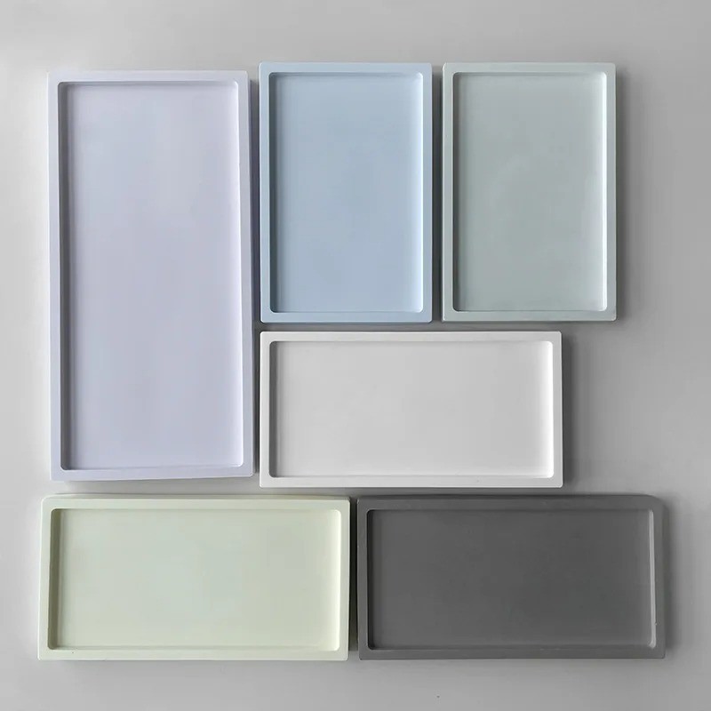 

Self Made Resin Storage Plate Makig Tools Storage Tray Gypsum Concrete Mold Drip Glue Cup Cushion Silicone Mold Gypsum Tray Mold