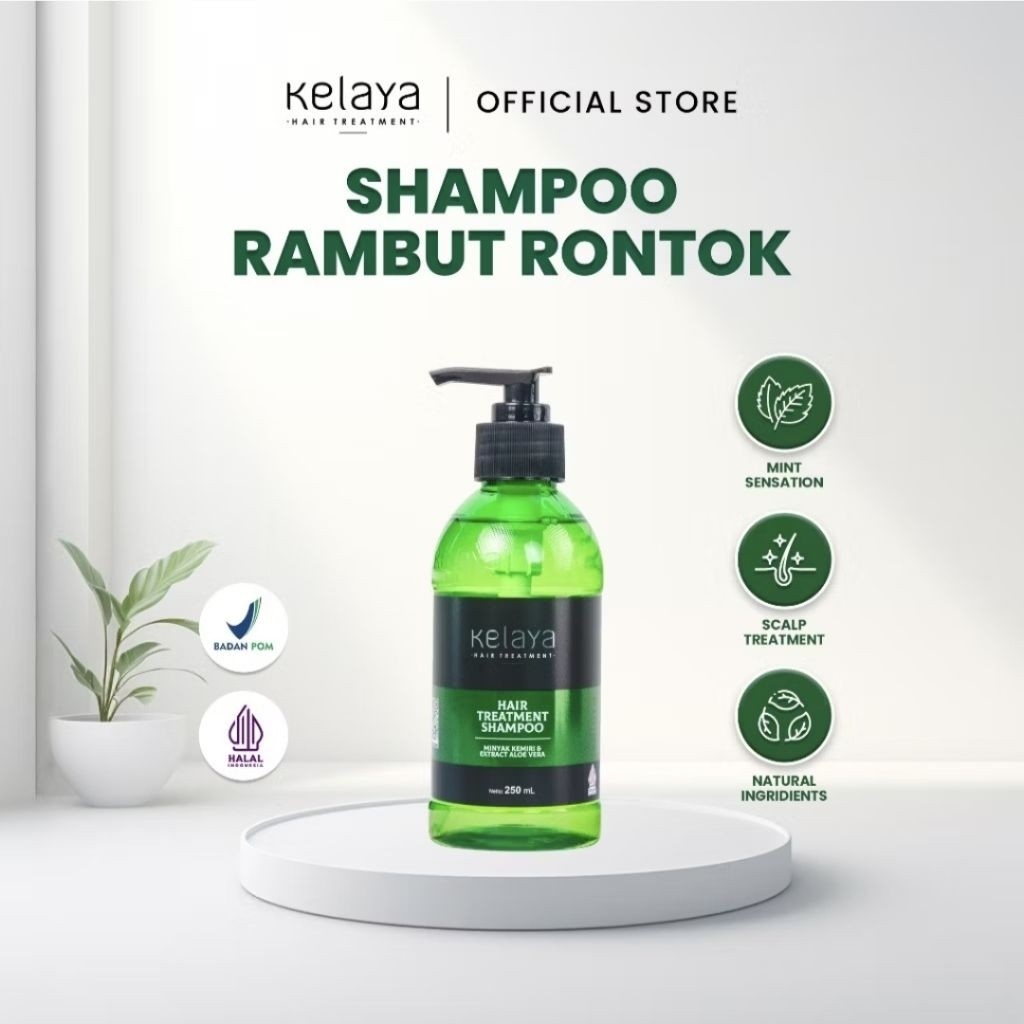 ( Terlaris ) Shampo Kelaya Hair Treatment Shampoo 250ml Original Sampo Pencegah Rambut Rontok Memban
