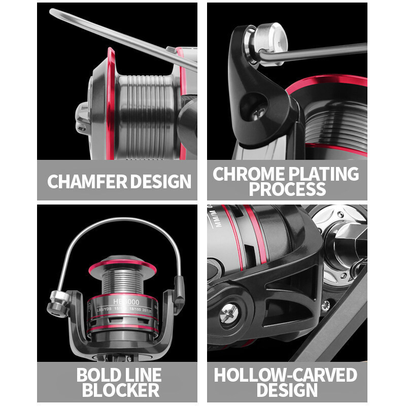 Terbaru PuncakReel Pancing 500-7000 30Kg Metal Real Pancing Power Handle Murah Bc Pancing Reel Full