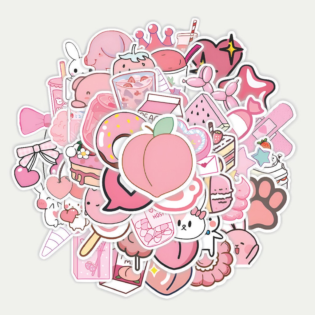 

Sticker Pack Stiker Cute Pink Sticker Pack | Sticker TUMBLR | Stiker LAPTOP KOPER HELM