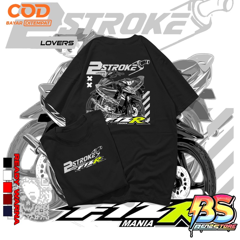 Kaos Distro 2 Stroke - Kaos FIZ R - 02 - Kaos Catton Combed 30s - Kaos Motor Vector - Baju Pria Mura