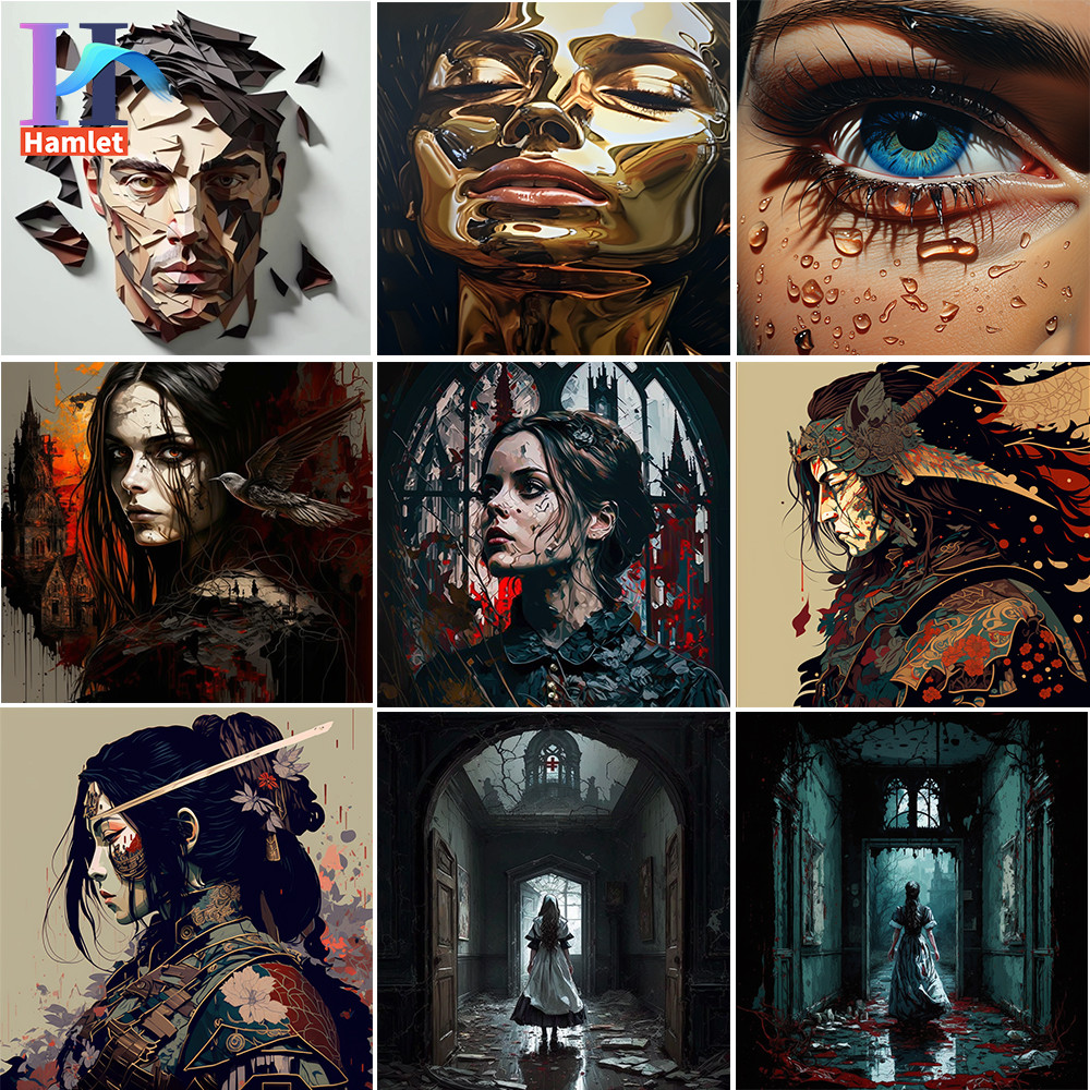 

Hamlet Paint By Numbers kit Broken Strange Characters Painting By Numbers On Canvas Paints For Adults DIY Gift Home decor