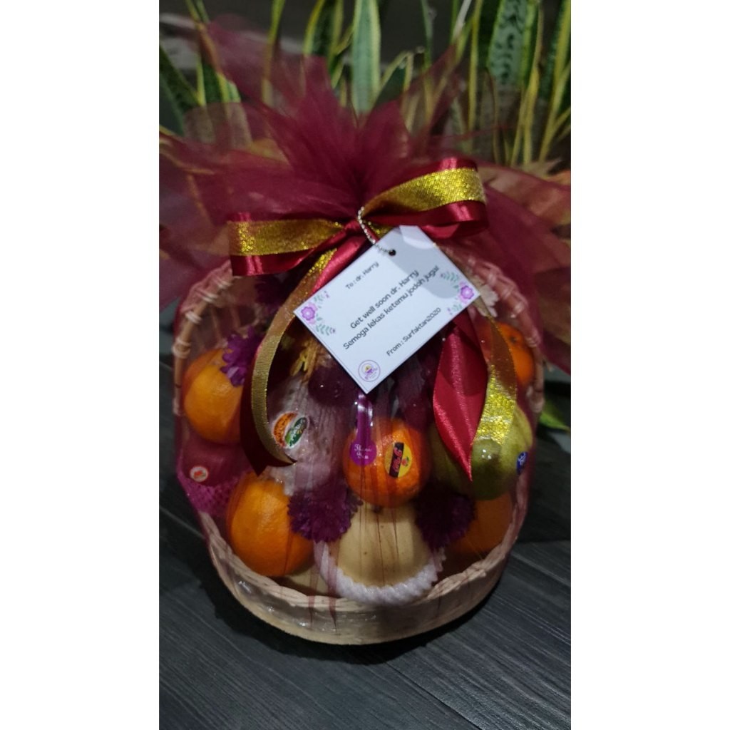 

Parcel Buah Sangkar Premium Size Large Free Kartu Ucapan Bunga Kain Tile Pita Hampers Lebaran Natal Christmas Hospitality Lamaran BEST SELLER