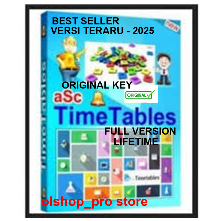 aSc TimeTables 2025 Original Key / ASC TimeTables Lisensi Original Lifetime Software Membuat Jadwal 