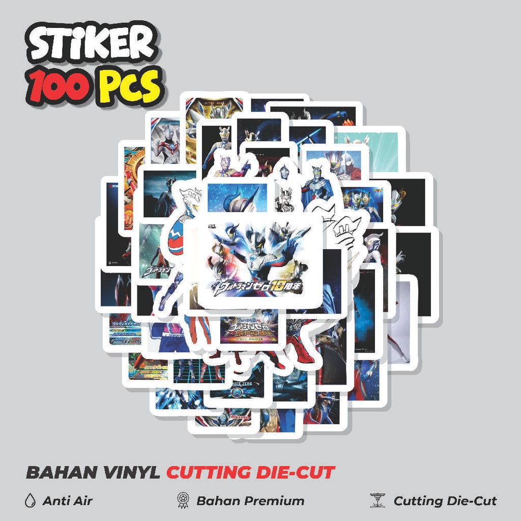 

Terbaru! 50 pcs Stiker Ultraman Zero Mini Poster Dekorasi Lucu Kreatif untuk Notebook, Skateboard, HP