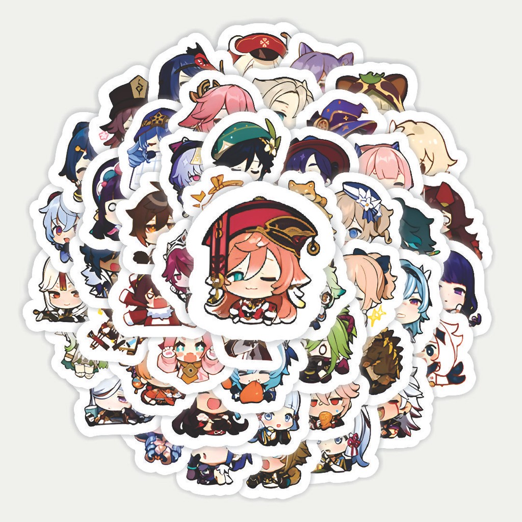 

Sticker Pack Stiker Anime Kawaii Genshin Impact | Sticker TUMBLR | Stiker LAPTOP KOPER HELM