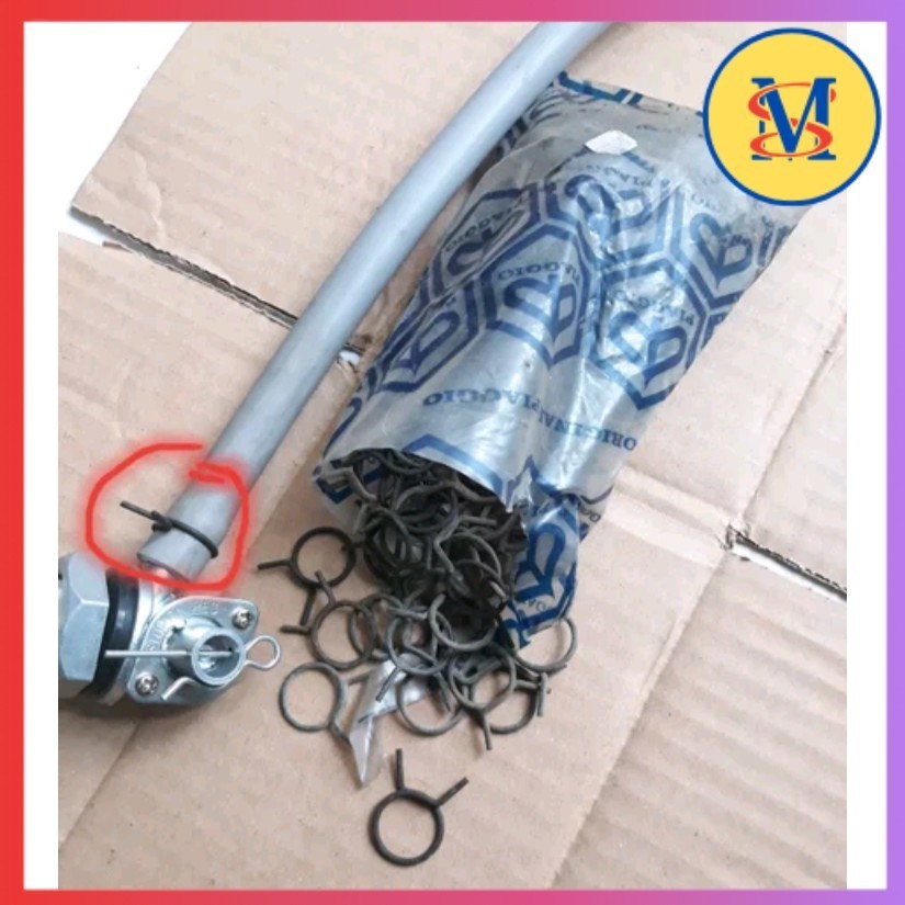 Klem Breket Jepit Piaggio Ori Keran ke Selang Tangki Bensin Vespa All Series Presisi Berkualitas