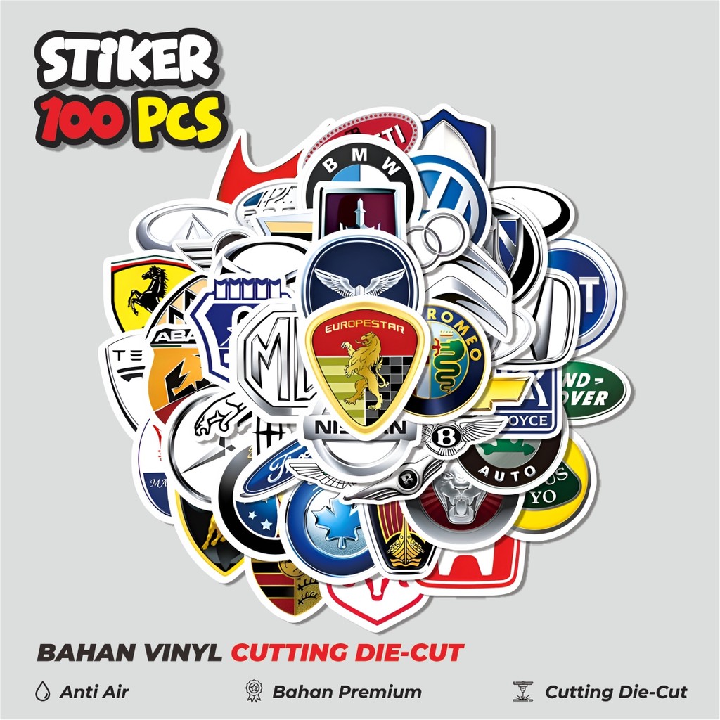 

Terbaru! 50 pcs Stiker Mix Logo Car Brand Series Dekorasi Lucu Kreatif untuk Notebook, Skateboard, HP