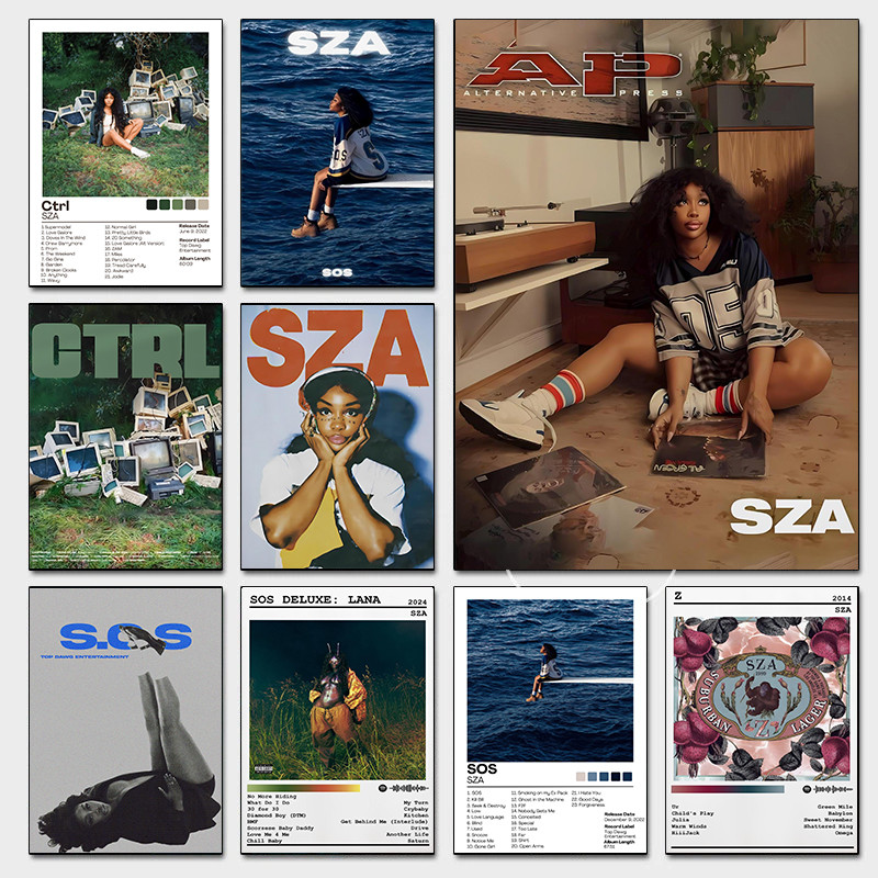 

Famous Trendy American Pop Rapper SZA Album Cover Posters Modern Portrait Prints Canvas Painting Wall Pictures Home Room Decor