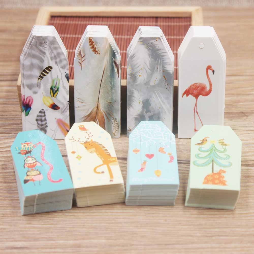 

100pc Newest good luck dreamcatcher gifts label tag Merry paper tag White wedding favors bakery decoration hang tag