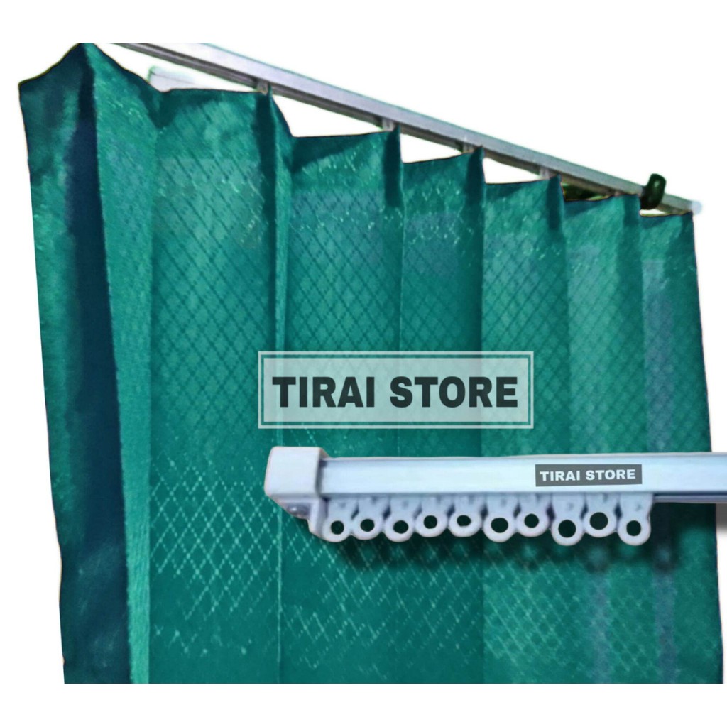 (Termasuk Batang) Gorden Plisket Polos kawat s 1 Set Lengkap Siap Pasang untuk Pintu / Jendela