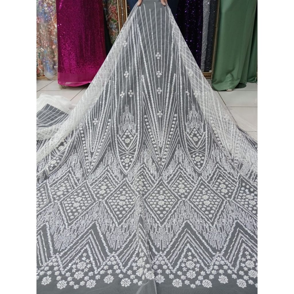 BAHAN KAIN TILE FULL PAYET PREMIUM TILE SQUIN PAYET