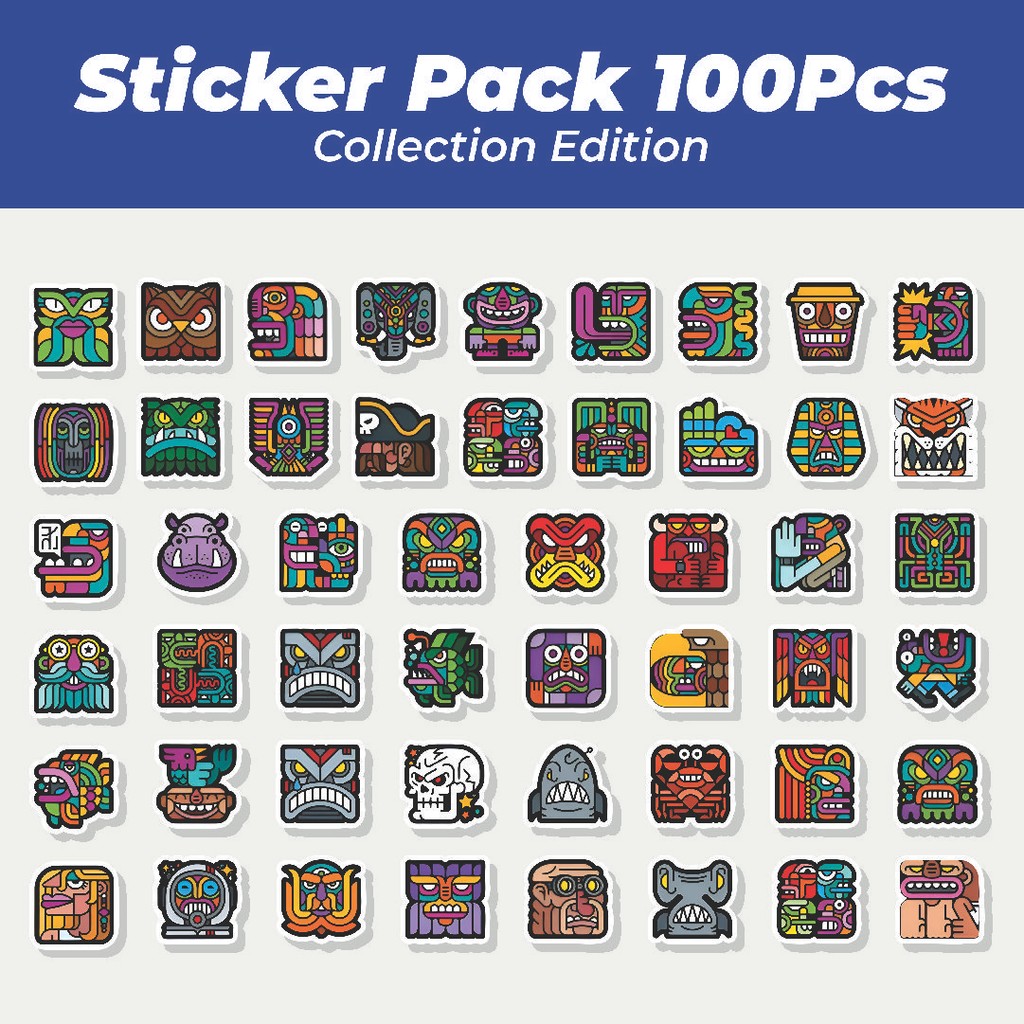 

Hot Stiker Aztec Series Lucu Anti Air Stikers Berperekat Waterproof Sticker Decal Buat Motor Helm Buku Journal Koper Casing HP Laptop Botol Minum