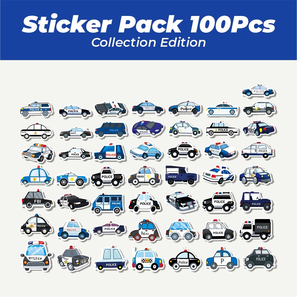 

Hot Stiker Seri Mobil Polisi Lucu Anti Air Stikers Berperekat Waterproof Sticker Decal Buat Motor Helm Buku Journal Koper Casing HP Laptop Botol Minum