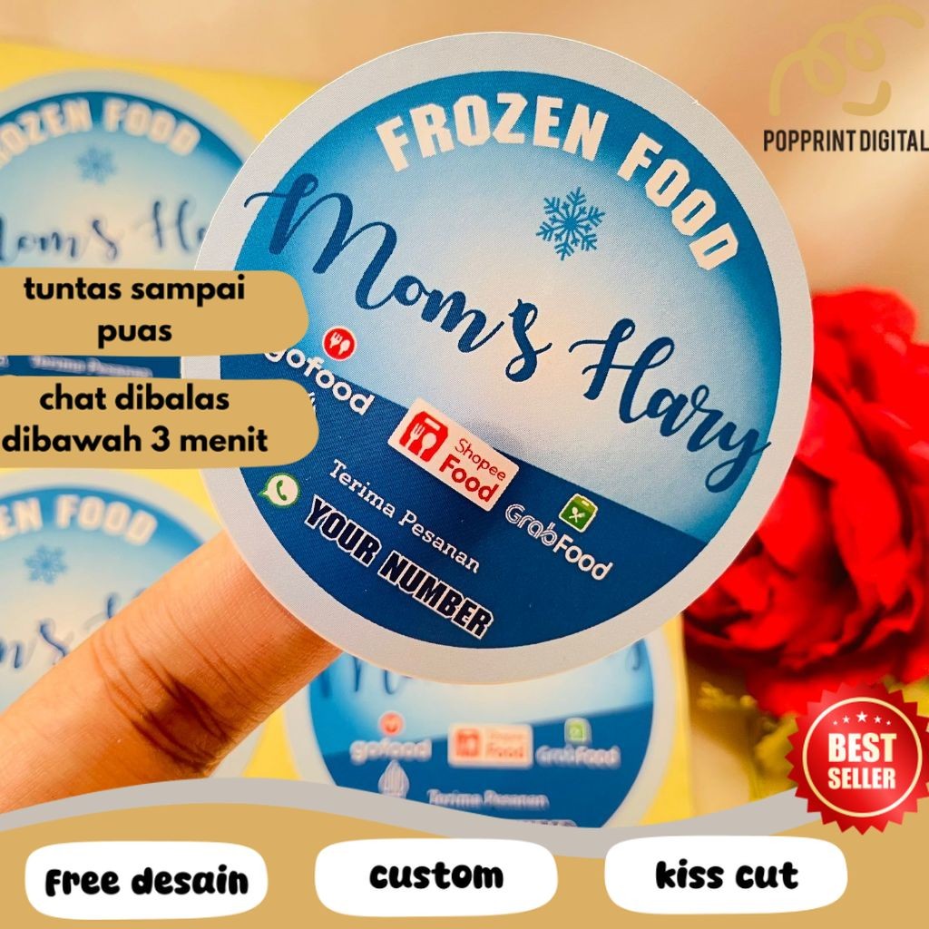 

PpD 2-4 Cetak Label Frozen Food Stiker Chromo Makanan Beku Logo Sticker Free Desain Uk.Kecil