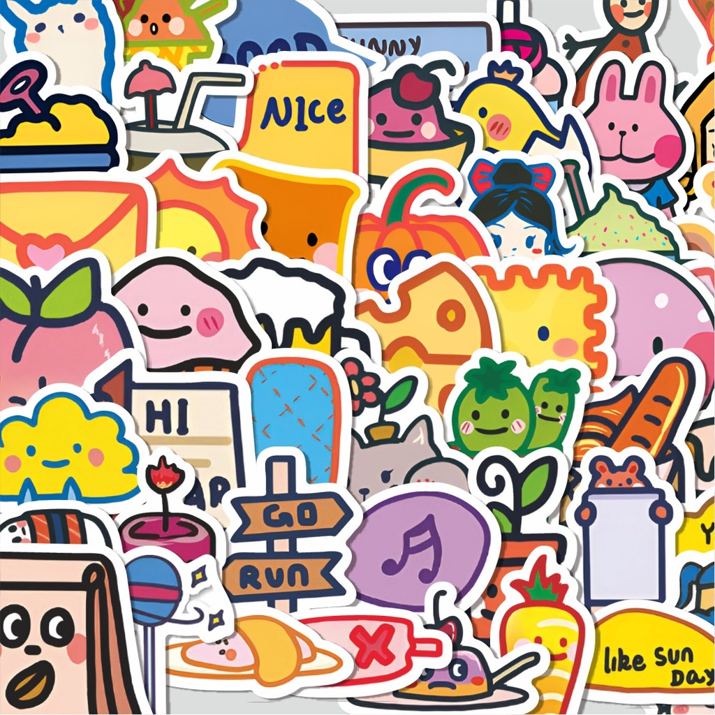 

Stiker Cutting Pack Stiker Piece Cute Cartoon Series [Seri Kartun Lucu Sepotong] Isi 100Pcs Series Aesthetic Lucu Keren Untuk Koper Bahan Vynil