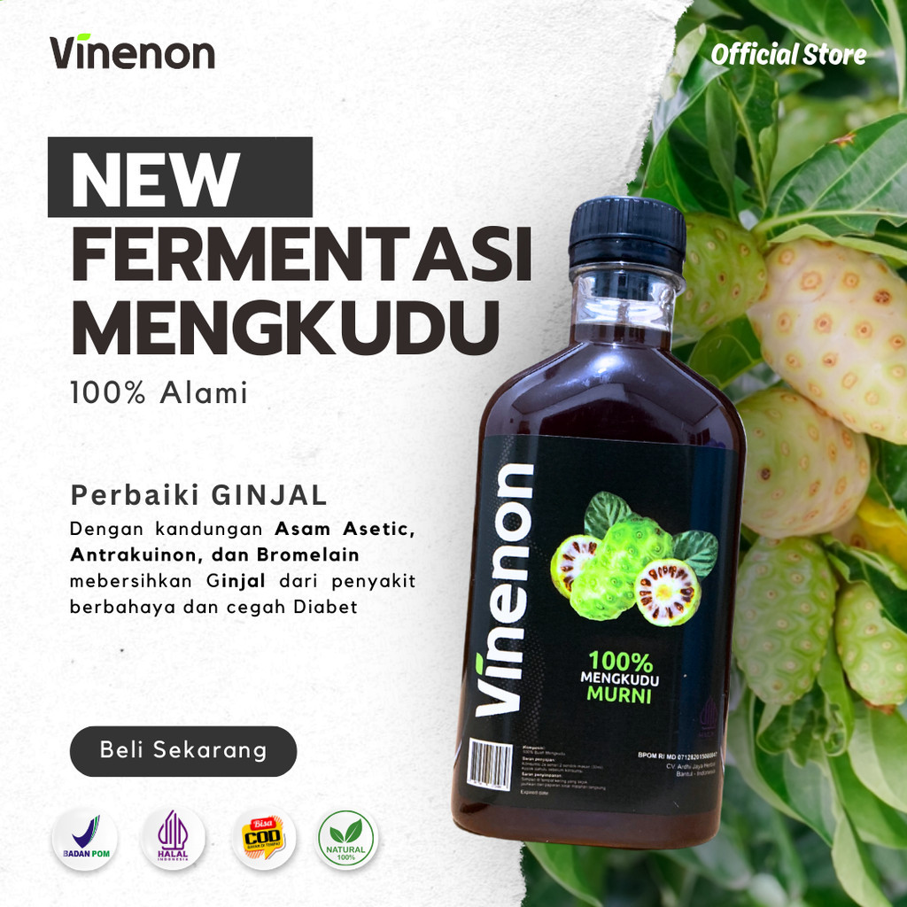 

Vinenon - No.1 Terbukti Sembuhkan Batu Ginjal - Cuka Mengkudu 100% Halal BPOM