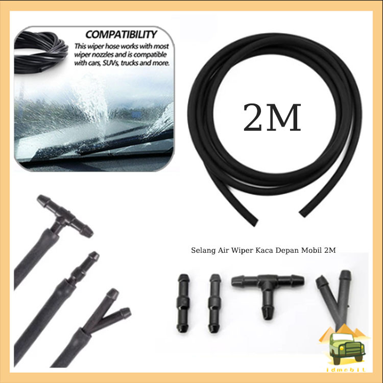 Selang Air Wiper Kaca Depan Mobil 2M  T / Y / I Konektor Wiper Air Mobil Universal