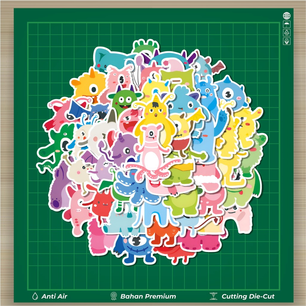 

HOT 50 PCS STIKER Stiker Kartun Cute Montser Family Stiker Fashion Cars Decal Dingin Kartu Album Custom Vinyl Anti Air- Sticker Aesthetic Buku Journal Koper Casing HP Tablet Laptop Helm Motor Botol Minum