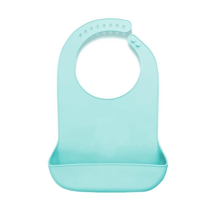 Ready Stok Celemek makan dewasa addult APRON BIB TAHAN AIR waterproof silicone - GREEN