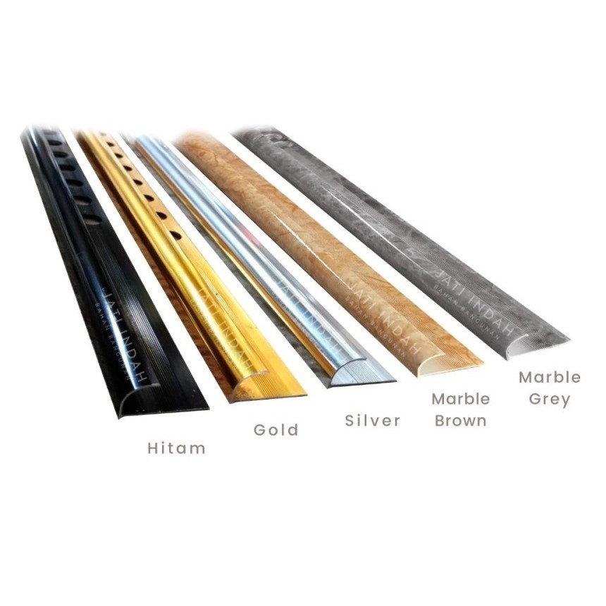List Pinggir Tile Trim Corner Granit Kramik Geranit Bon Bon Aluminium Stainless 125cm Kuku Macan