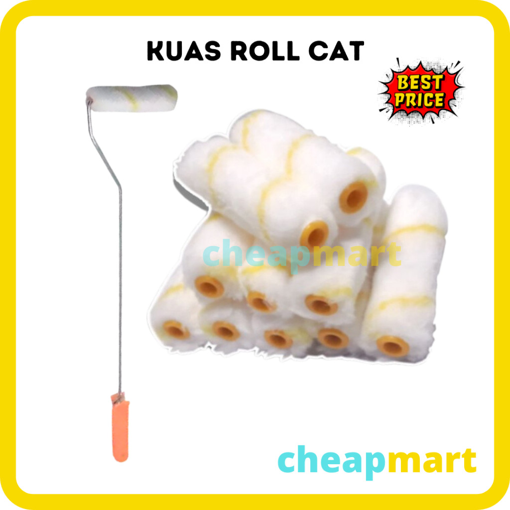 

[Min-3] 4 Inch - TERMURAH Bulu Roll Cat - Minyak - Air - Kuas cat Panjang 23 cm