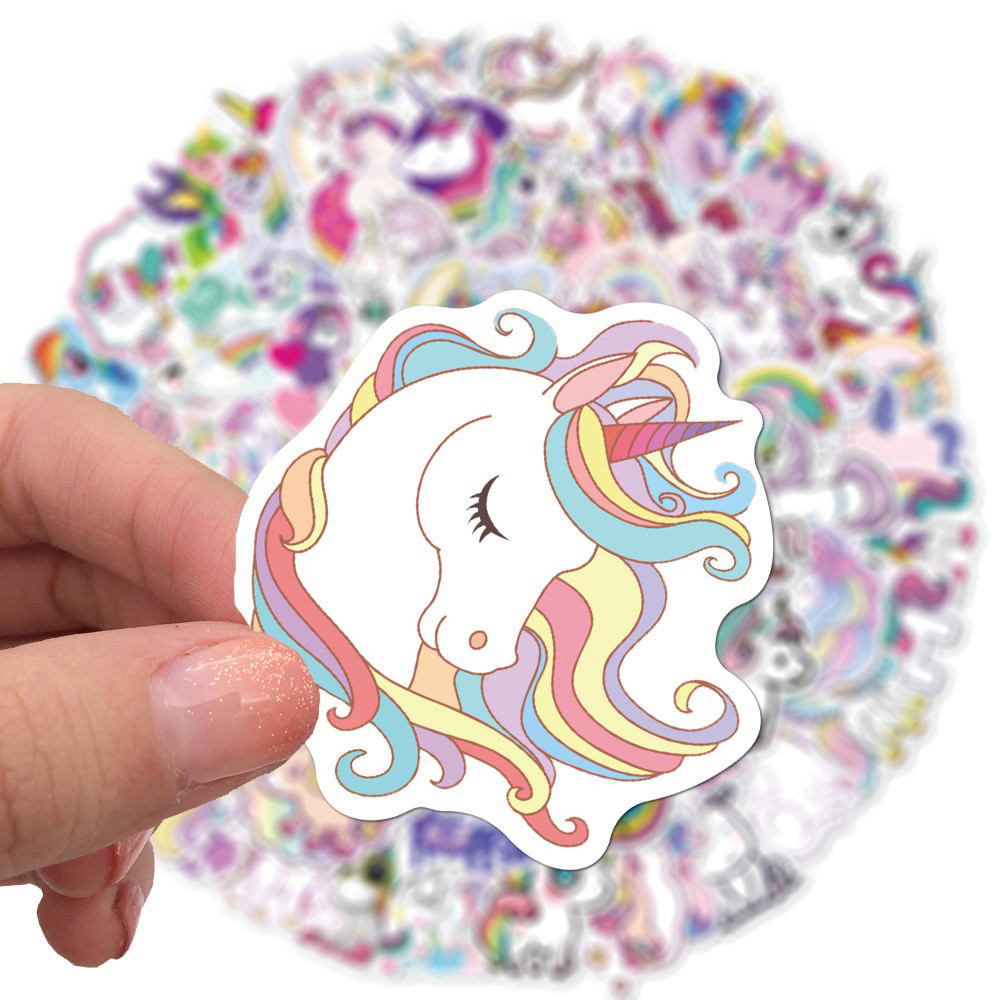 

10/30/50/100PCS Cute Animals Pink Unicorn Cartoon Sticker DIY Diary Phone Laptop Luggage Skateboard Graffiti Decals Fun for Kid