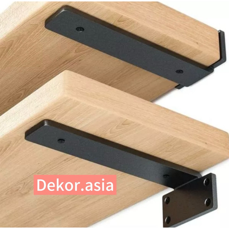 Braket siku penyangga papan/braket siku ambalan/rak tempel dinding