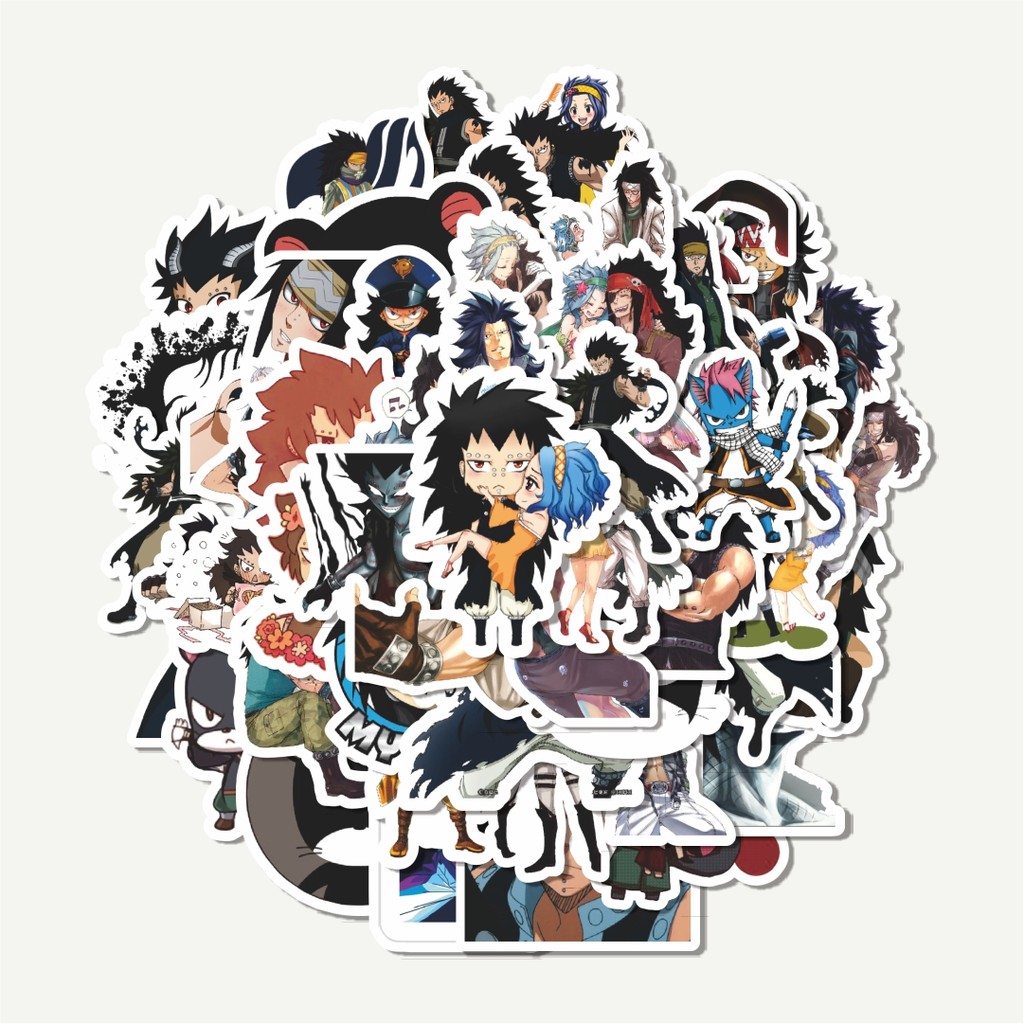 

Sticker Pack Stiker Anime Series Fairy Tail Character Gajeel Redfox | Sticker TUMBLR | Stiker LAPTOP KOPER HELM