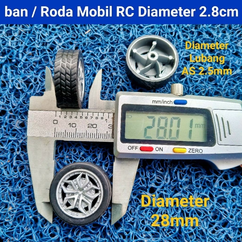 1Pcs Ban / Roda 2.8CM / 28mm Untuk Mobil Mainan RC Bahan karet untuk segala jenis Mobil Mainan Remot