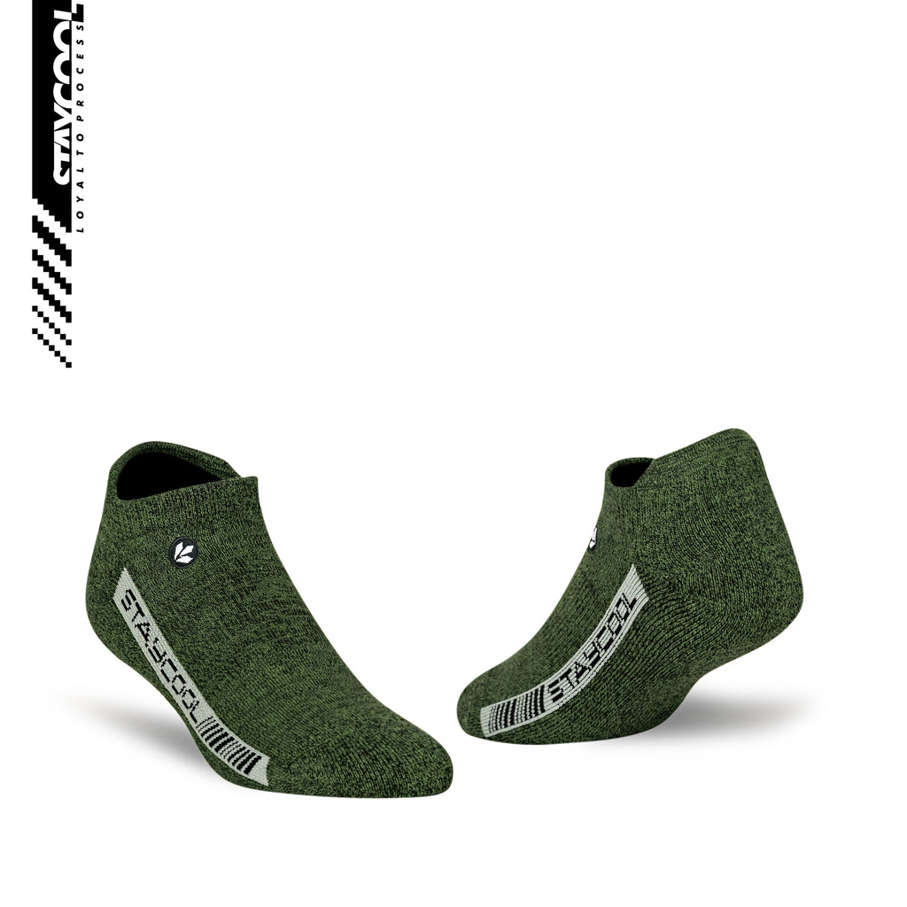 StayCool Socks Kaos Kaki Fashion Low Cut Basic OG - Twist Deep Pine