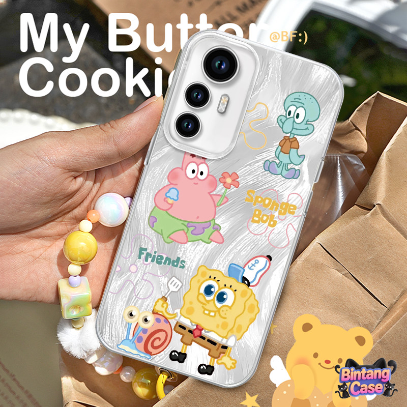 【Cantik infinix】Fashion SpongeBob SquarePants cartoon Anti-tabrakan couple Softcase Tahan kejut Cute