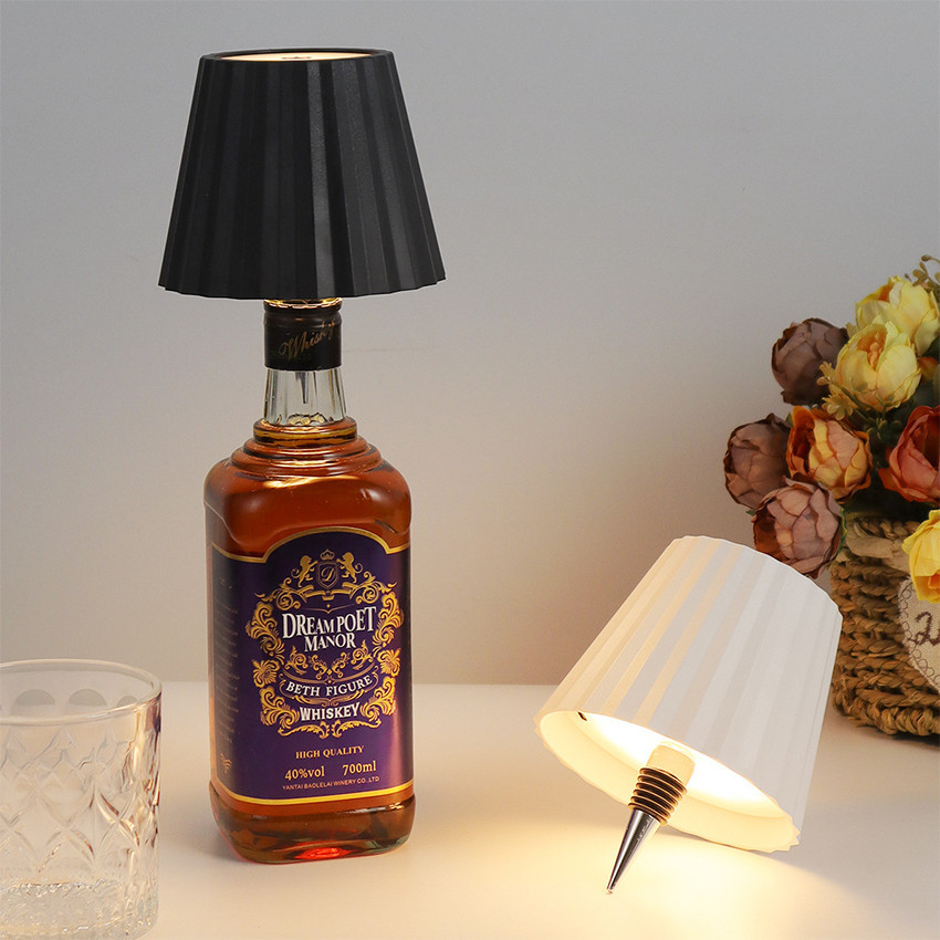 Lampu Hias Botol Wine Bottle Cap Led Rechargeable Charge Type C Lampu Meja Botol Wine Lampu Hias
