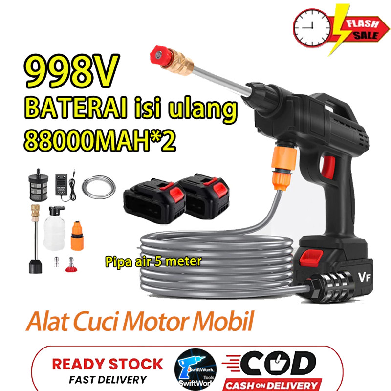 Reaim Jet Cleaner Tekanan Tinggi Alat Cuci Motor Mobil AC Jet Cleaner Mesin Peralatan Mesin Cuci Mob