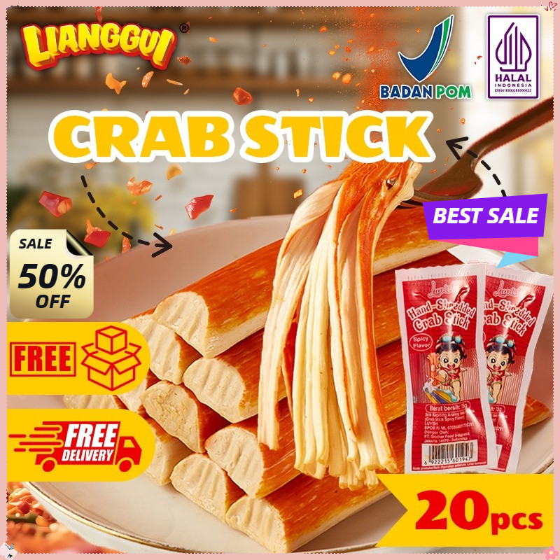 

[Pengiriman 24 jam]LIANGGUI HALAL | CRAB STICK BARBECUE FLAVOR | CRAB STICK SPICY FLAVOR | CRAB STICK ANEKA RASA Enak Paling banyak dibeli