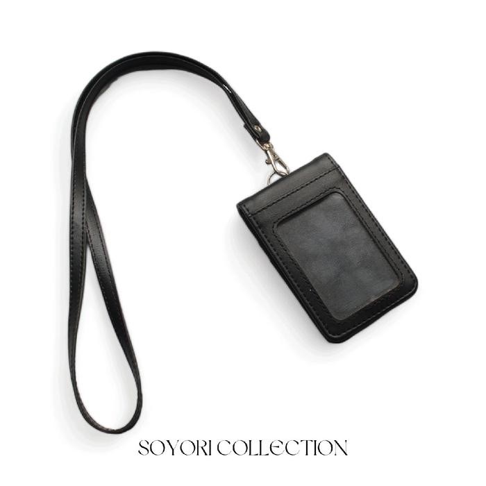 

Sale id card holder nametag lanyard dompet uang SID005 ktp card cover lucu - hitam Terlaris