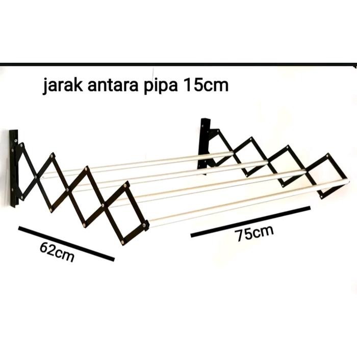 Jemuran Tempel Dinding Serbaguna Jemuran Tempel Tembok Bahan Kokoh Kuat Bukan Kaleng Kaleng - -