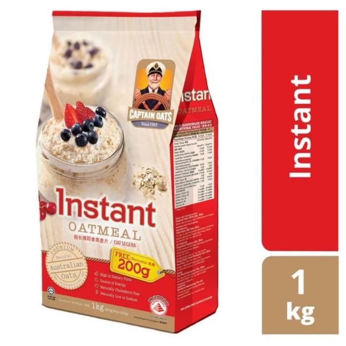 

Captain Oat 800gr + 200gr 1kg / Oatmeal/ Instant Oatmeal/ Mpasi Oat