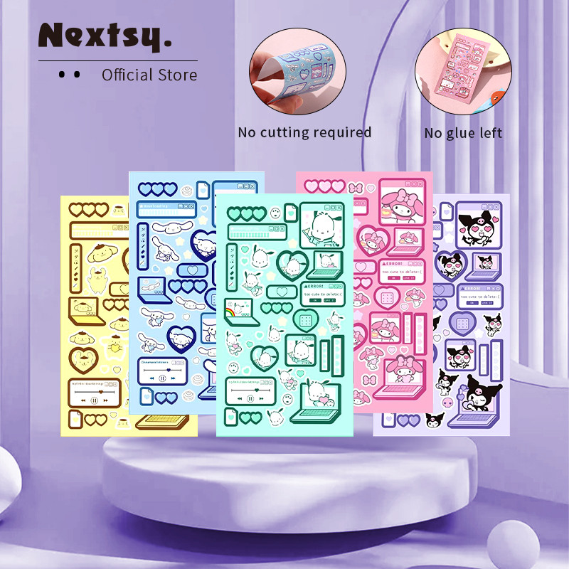 

Nextsy Stiker Hellokitty Cinamoroll Kuromi Lucu Kartun Diy Design Dekorasi Scrapbook Kreatif