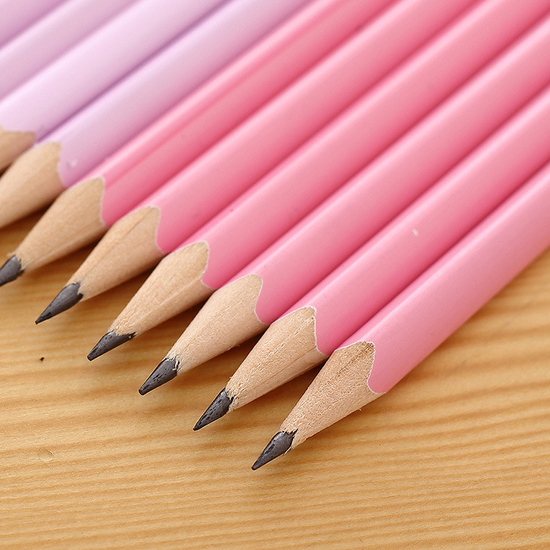 

Pack of 10/set HB Pencil Wooden Lead Triangle Pen Holder Children's Writing Stationery Sketch Standard Pencil Black Wood Deli
