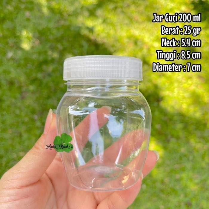 Baru Jar Guci 200 ml jar sambal toples sambal murah toples sambal premium - Tutup Transpara