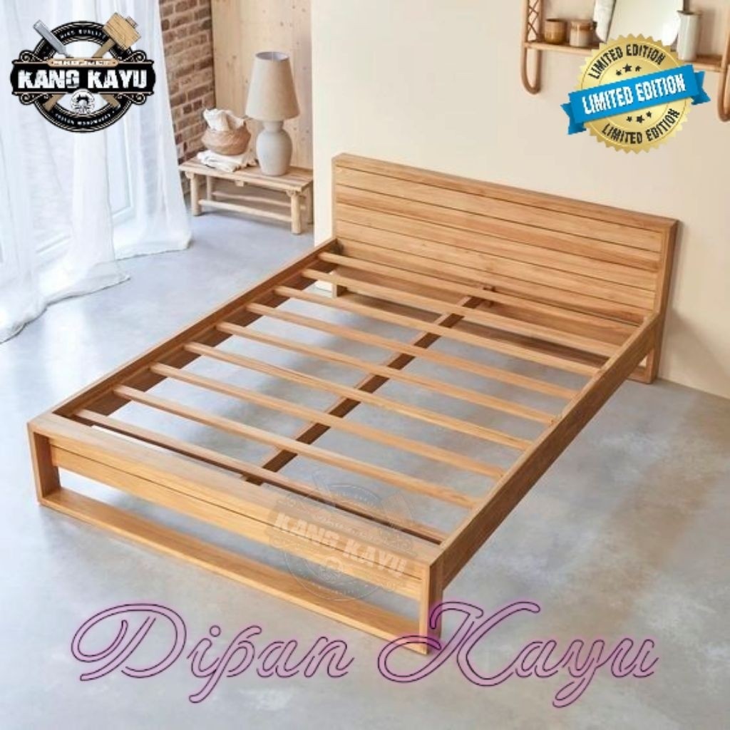 Kang Kayu Dipan Kasur 180x200 King Bed Dipan Kayu Alas Kasur Kayu Tatakan Kasur Type A1