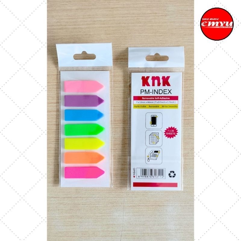 

(PCS) KNK Stick Note PM-Index 7 x 12 mm x 44 mm Plastik (MIN. ORDER 12 PCS)