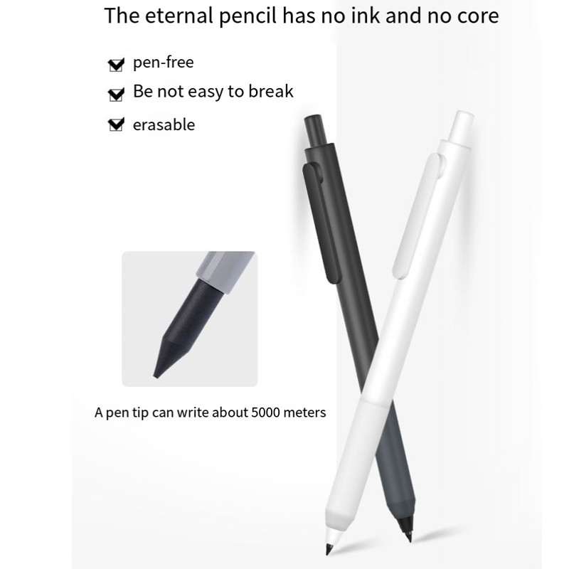 

Children Eternal Pencil No Ink Unlimited Writing Pen Long-lasting Art Sketch Pencils for Writing Painting Tool Office Stationery