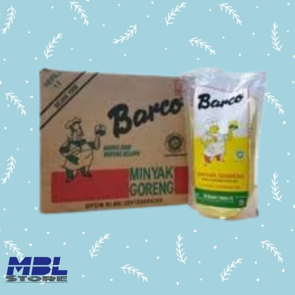 

Barco Minyak Goreng Kelapa BARCO / Coconut Oil 1 Liter Dus isi 12 Pouch
