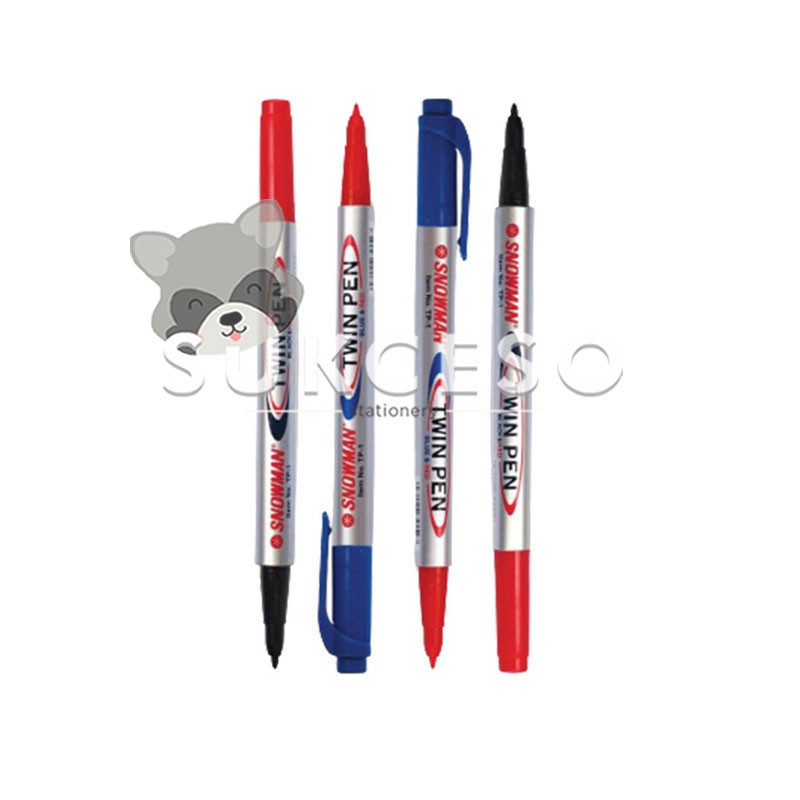

Snowman Marker Twin Pen Tp-12 / Spidol Marker Kecil Dual Tip 2in1