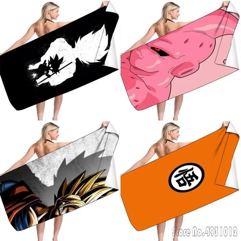 

Anime Dragon Ball Z Son-Goku Bath Towel Vegeta Cartoon Anime Soft Microfiber Quick Dry Swimming Shower Towel for Kids Adults